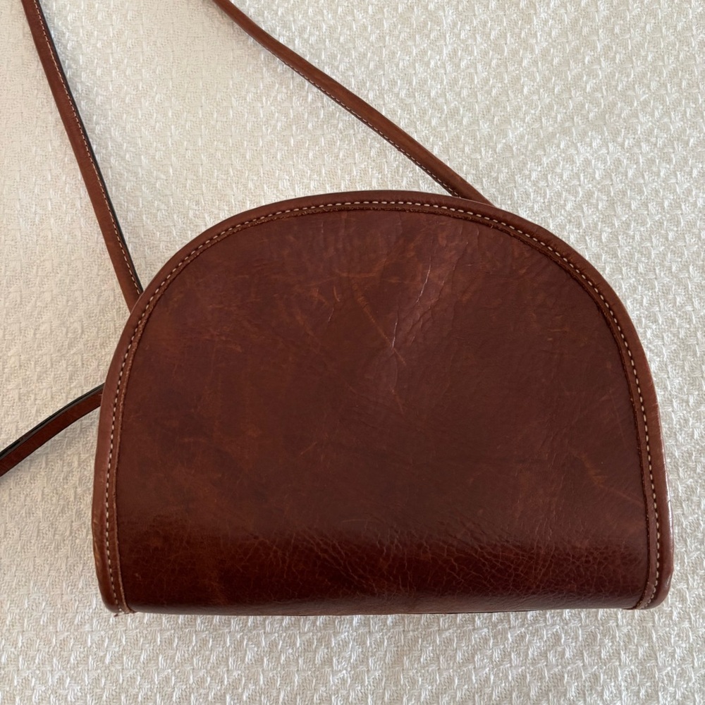 Margot Leather Half Moon Crossbody Bag